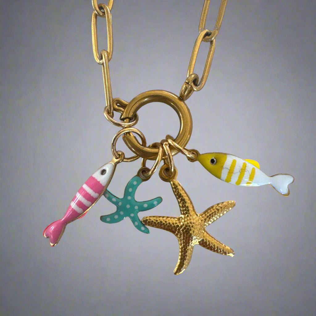 NEW Link Chain Charm Necklace - Personalise Me ( 2 wk delivery )