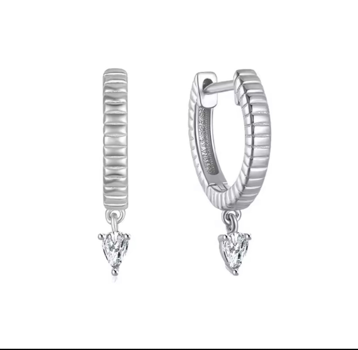 Little Diamond Drop Earrings - Gold or Silver