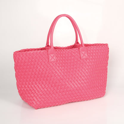 The Weavey Tote - CORAL