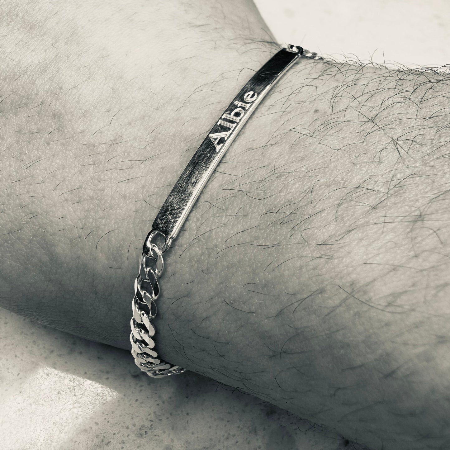 Engraved Bracelet Sterling Silver