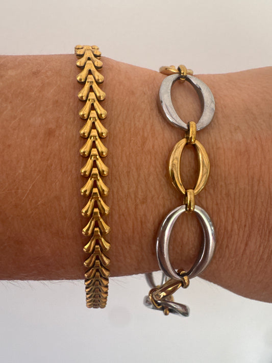 Two Tone Bracelet - Gold & Silver