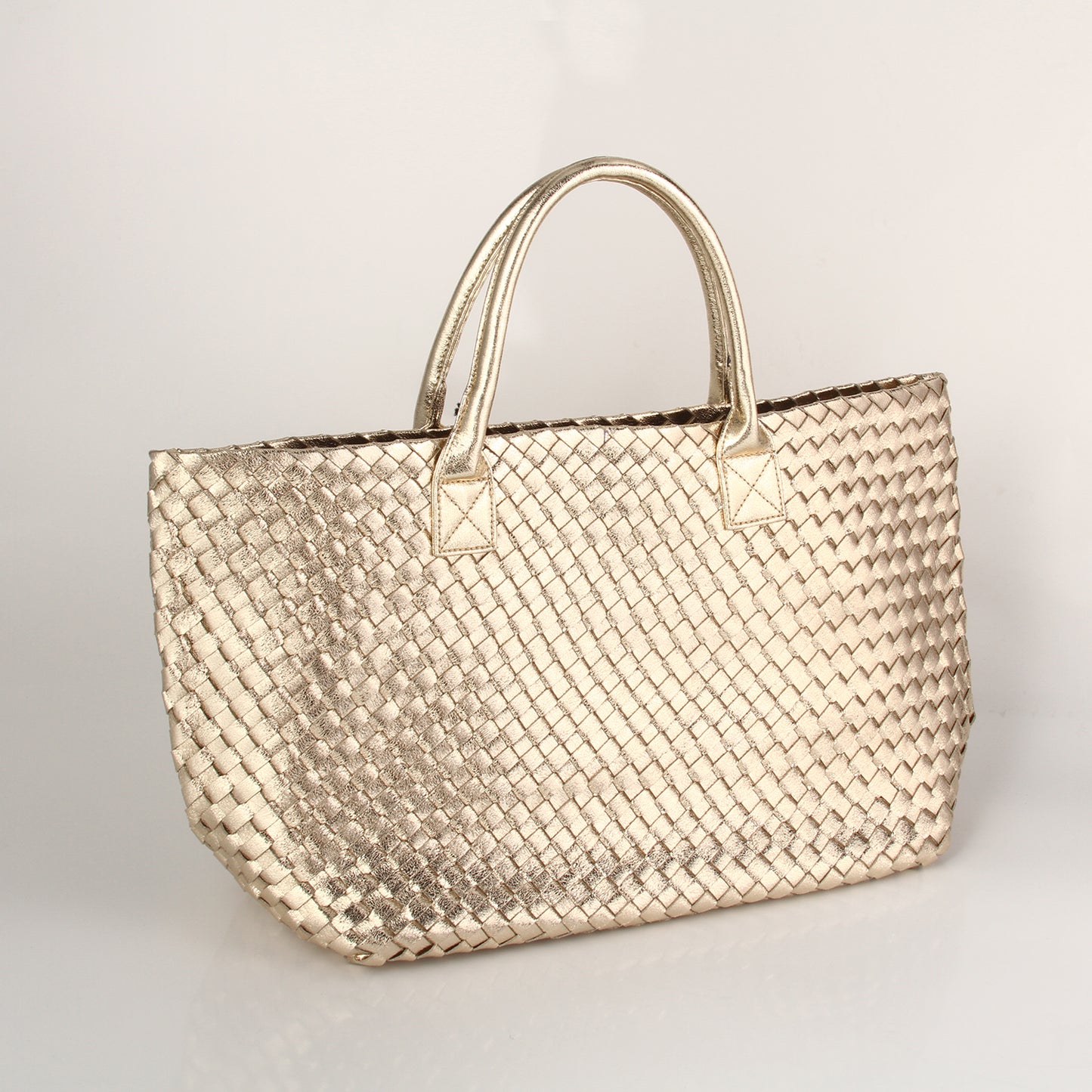 PRE ORDER The Weavey Tote - Shiny Gold