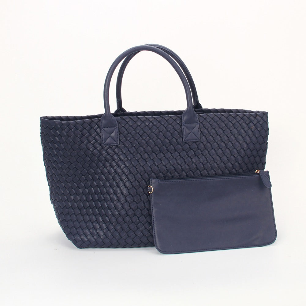 The Weavey Tote - Navy