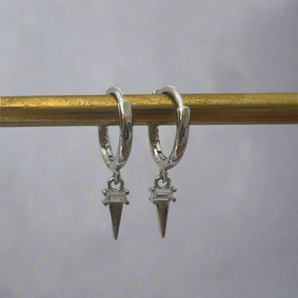 Little Sparkle Triangle Earrings - Gold or Silver