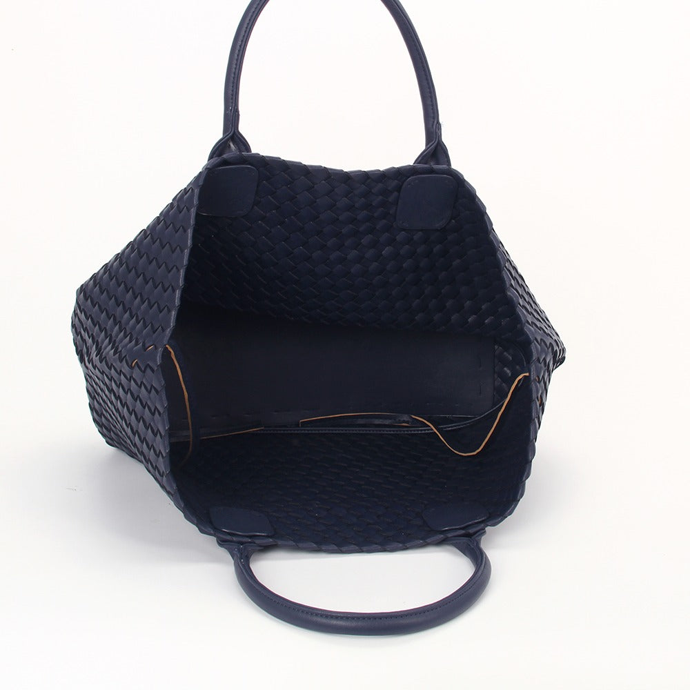 The Weavey Tote - Navy