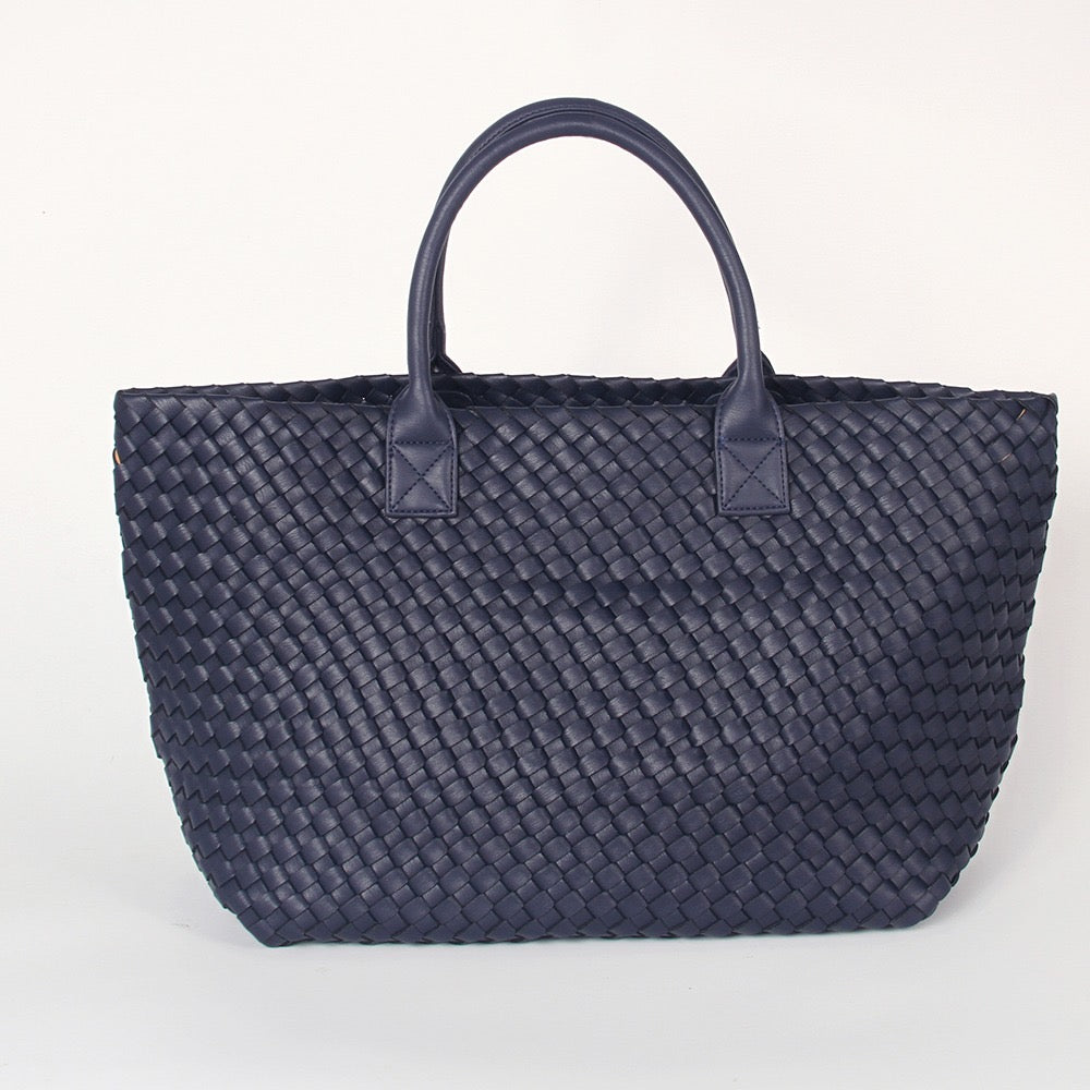 The Weavey Tote - Navy