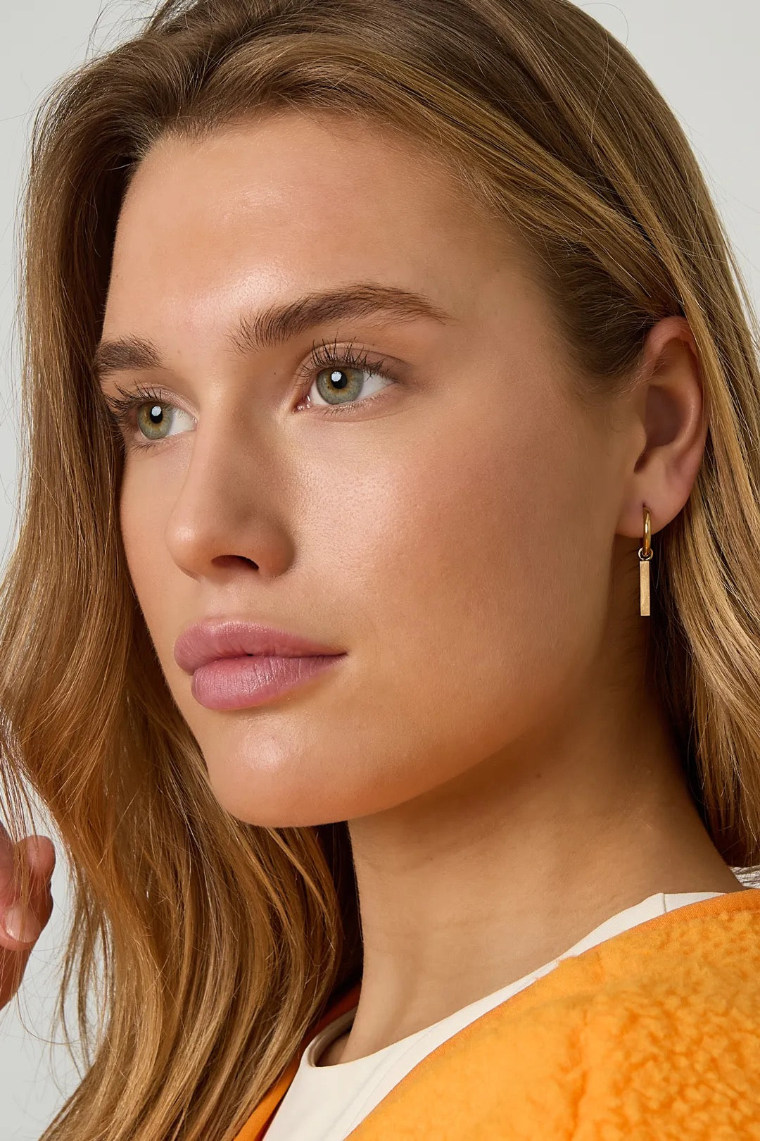 Bar Charm Hoops Gold