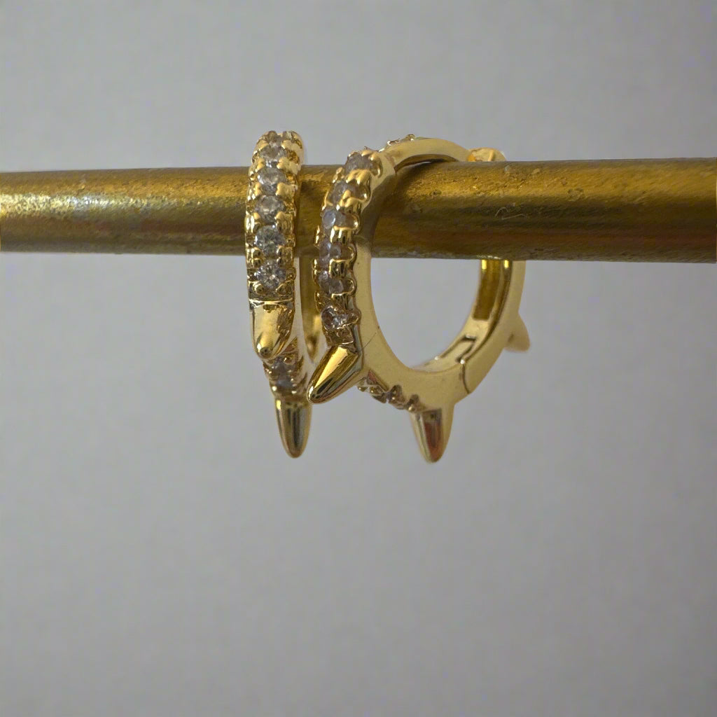 Little Sparkle Spike Earrings - Gold