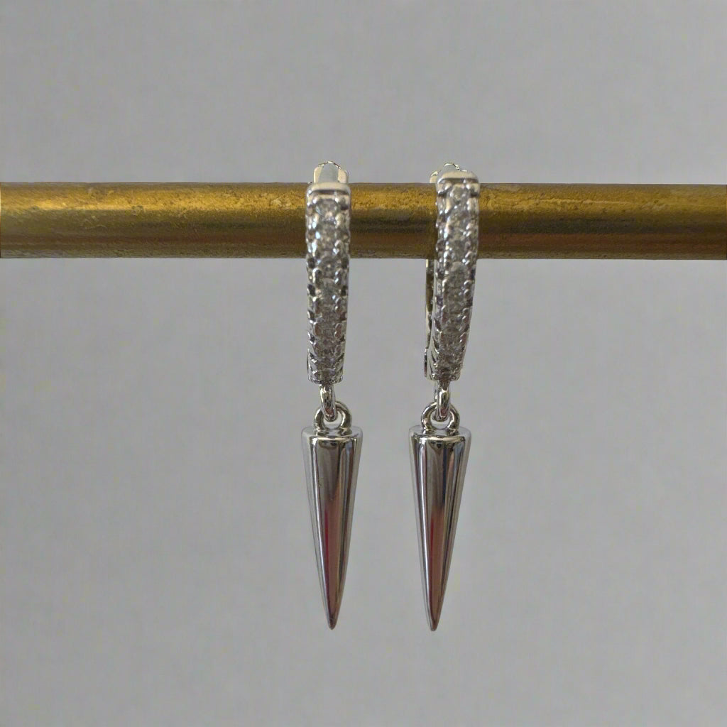 Little Sparkle Long Cone Earrings - Gold or Silver