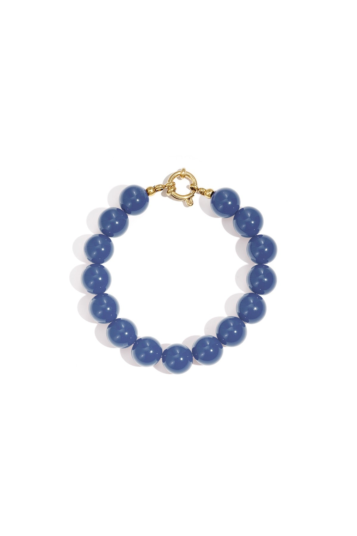 Chunky Round Beaded Bracelet - Blueberry ( CAN BE PERSONALISED )