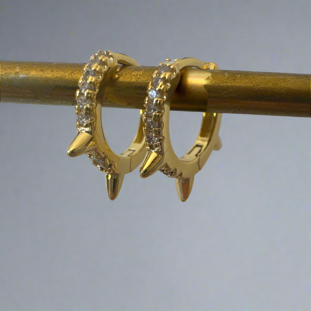 Little Sparkle Spike Earrings - Gold
