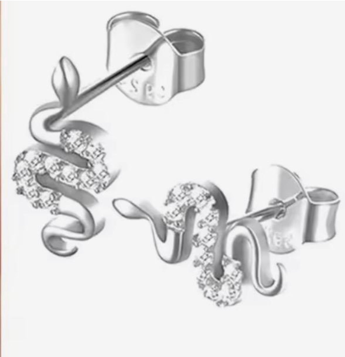 Snake Studs - Silver