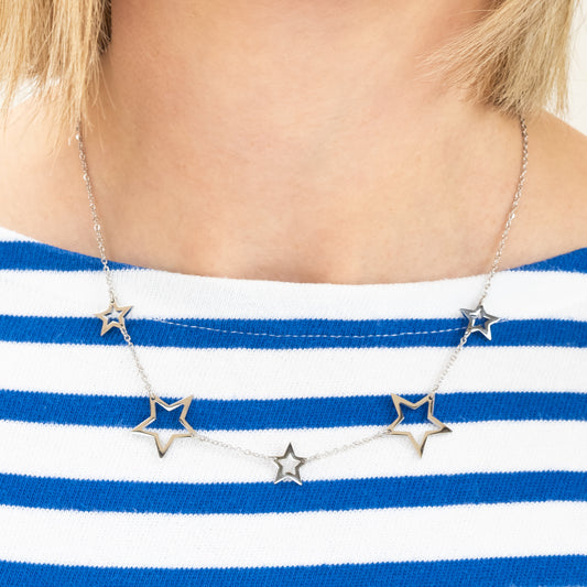 Spring Stars Necklace - Silver