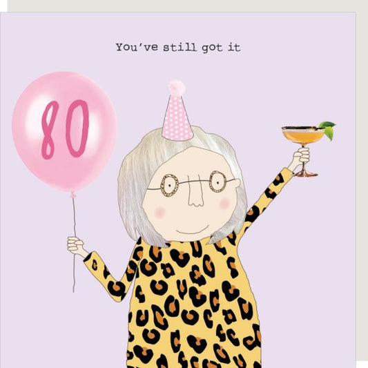 80 Bday Card