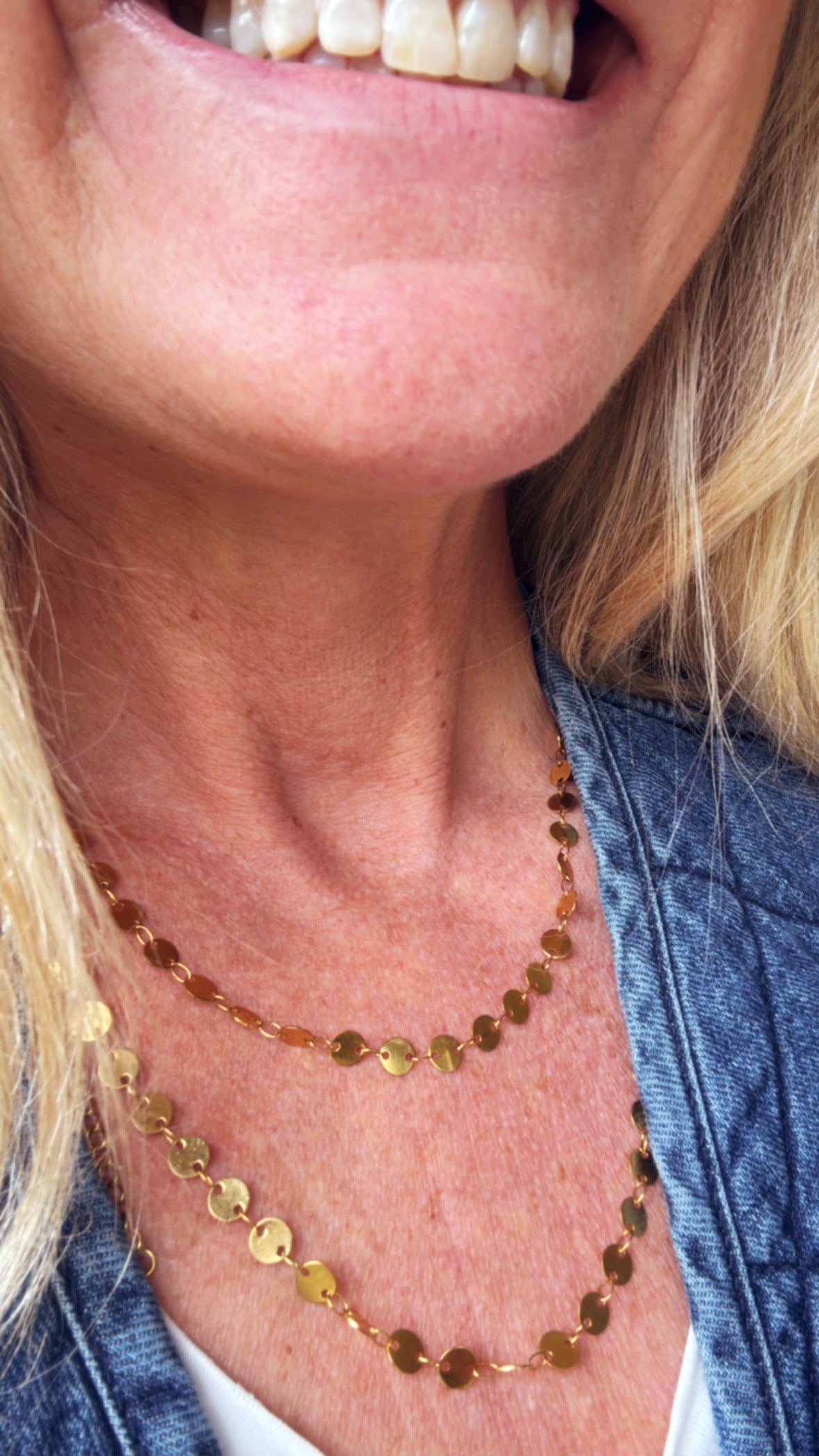 A Million Little Discs Necklace - Gold ( Order will be sent out week of 22nd Sept )
