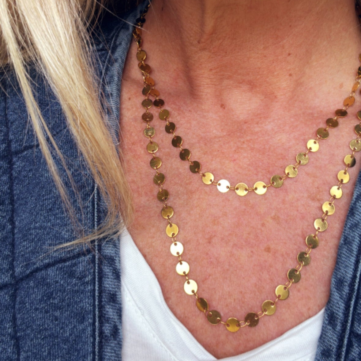 A Million Little Discs Necklace - Gold ( Order will be sent out week of 22nd Sept )