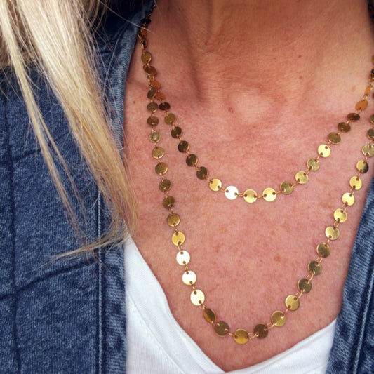 A Million Little Discs Necklace - Gold