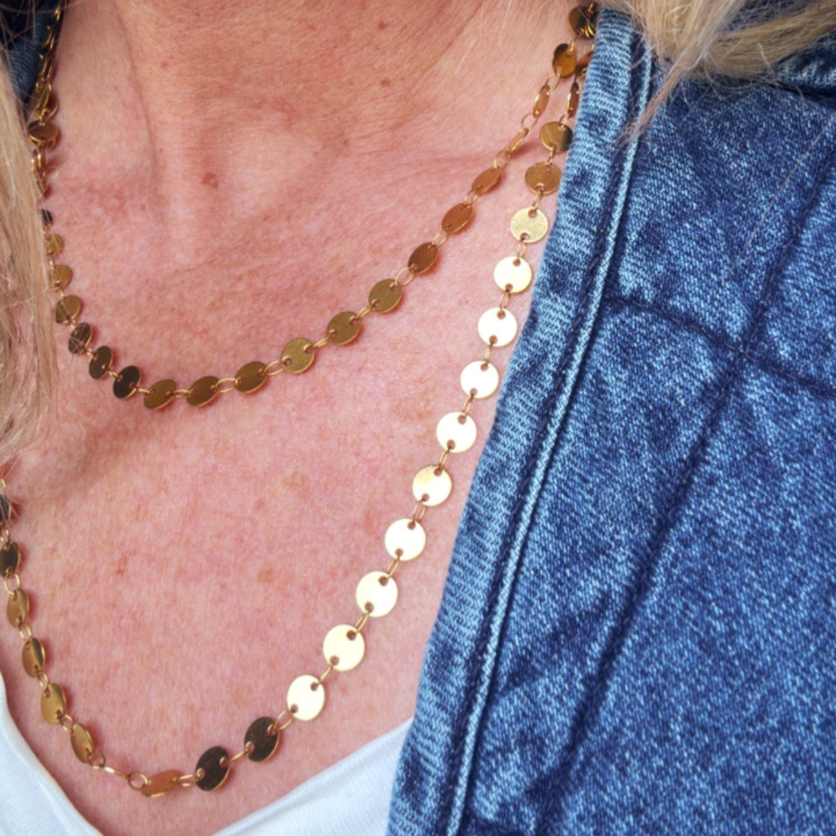 A Million Little Discs Necklace - Gold ( Order will be sent out week of 22nd Sept )