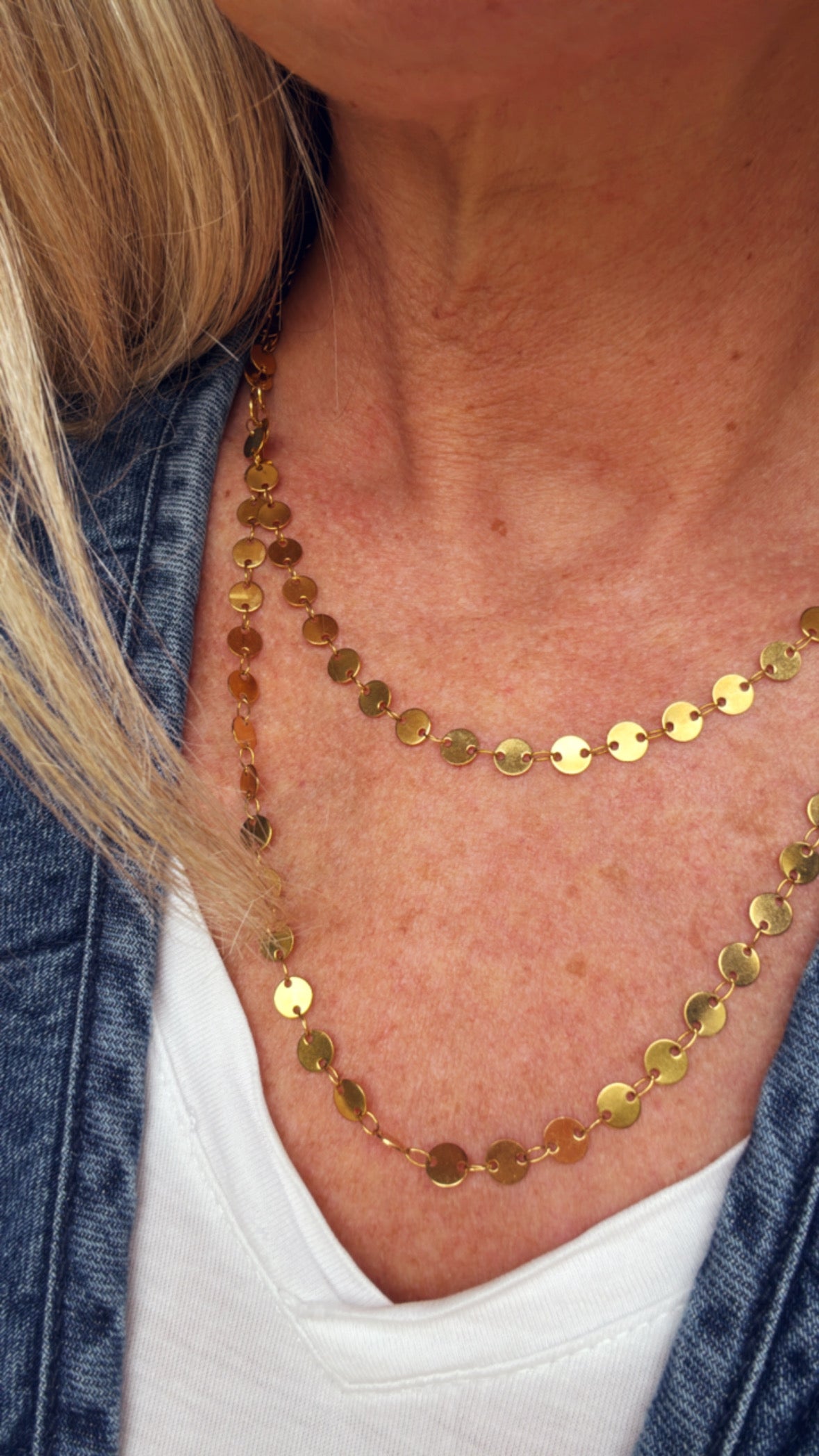 A Million Little Discs Necklace - Gold ( Order will be sent out week of 22nd Sept )