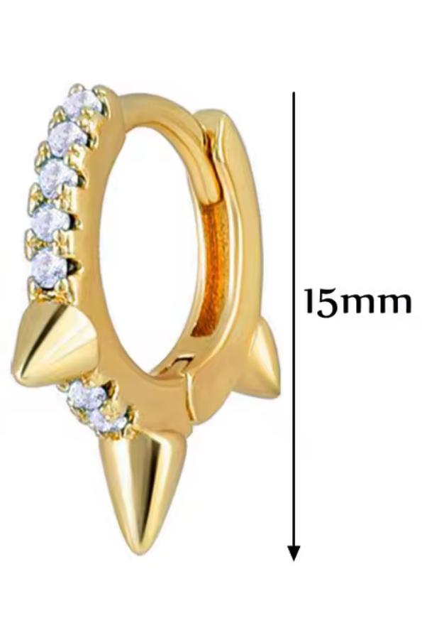 Little Sparkle Spike Earrings - Gold