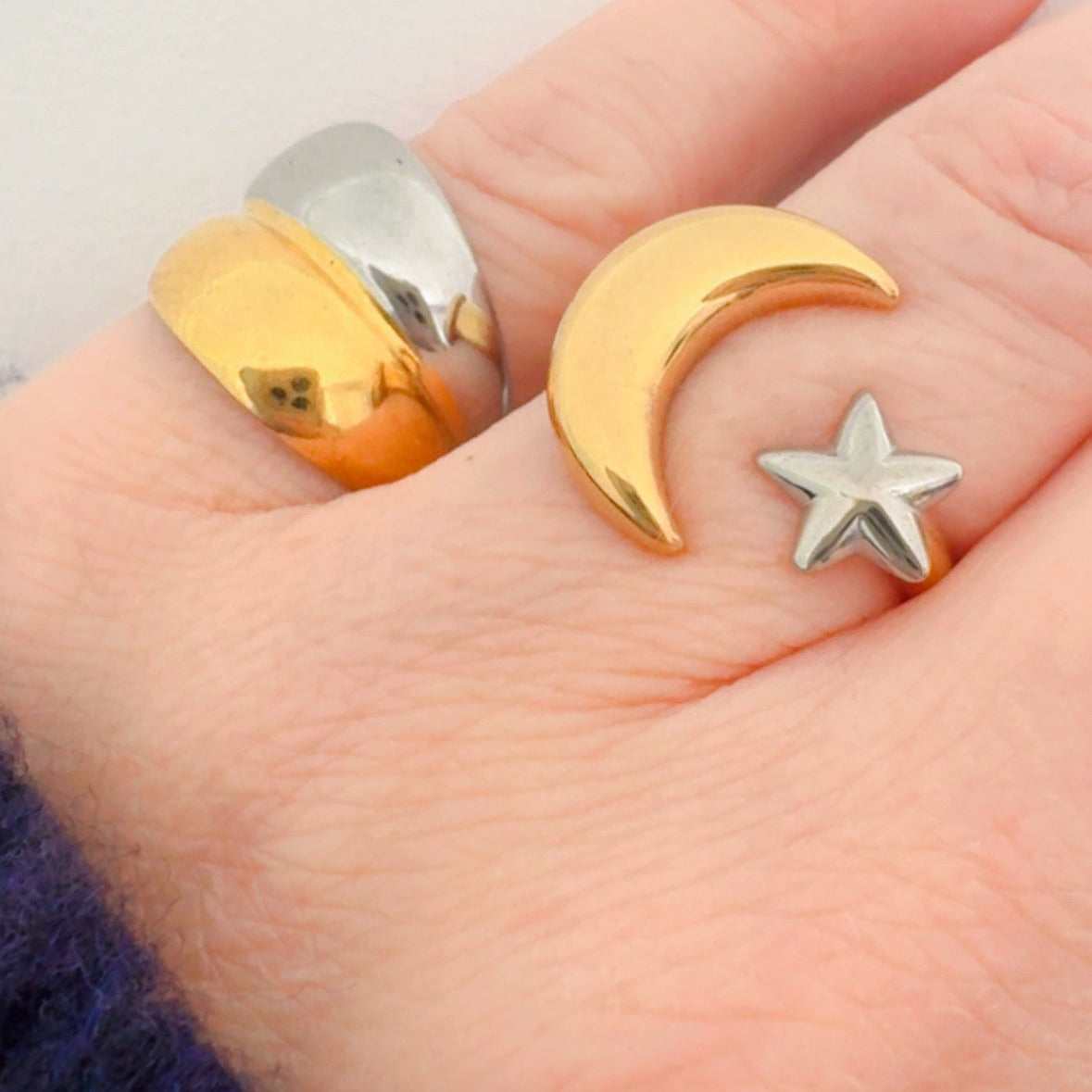 Two Tone Ring - Silver/ Gold