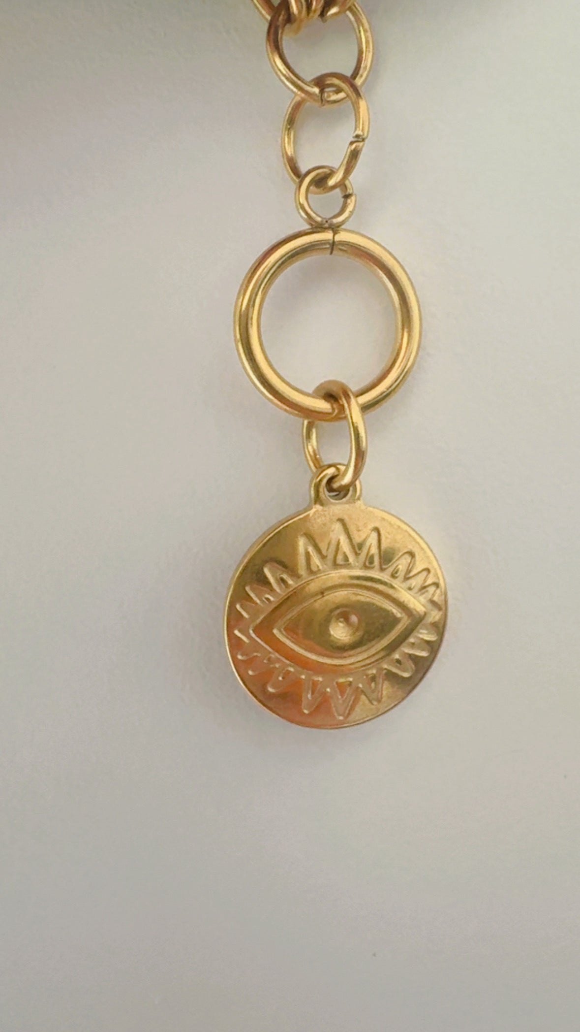 Triple Chain Eye Bracelet - Gold