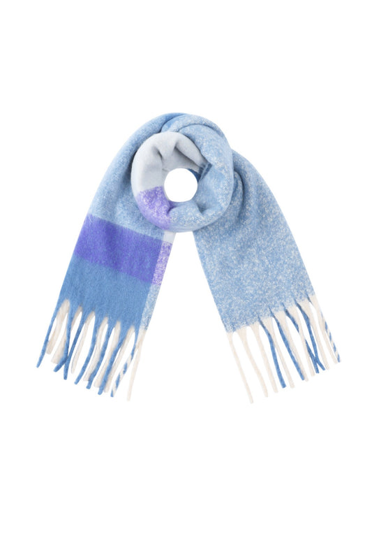 Chunky Winter Scarf - Blues