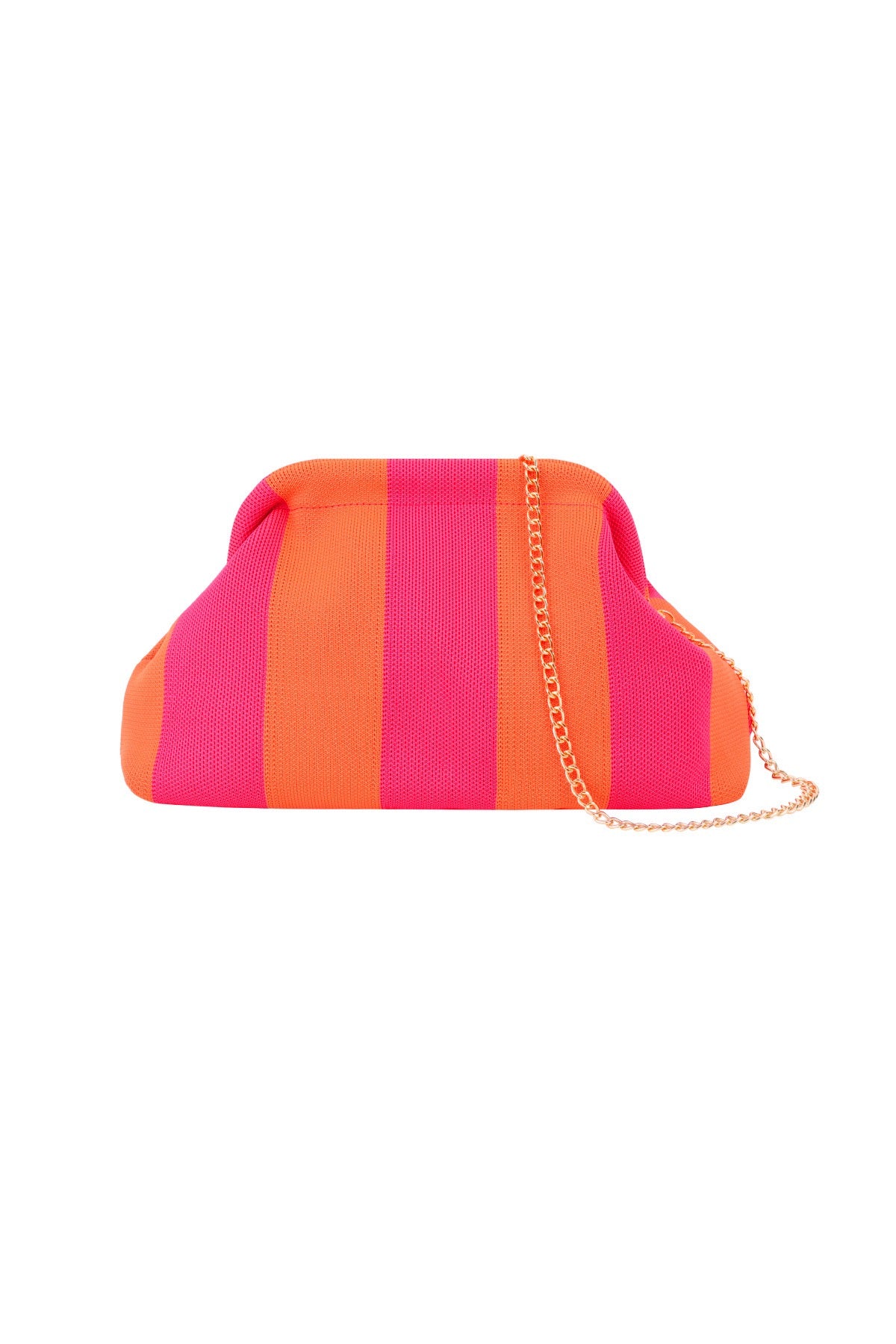 Striped Clutch - Pink & Orange