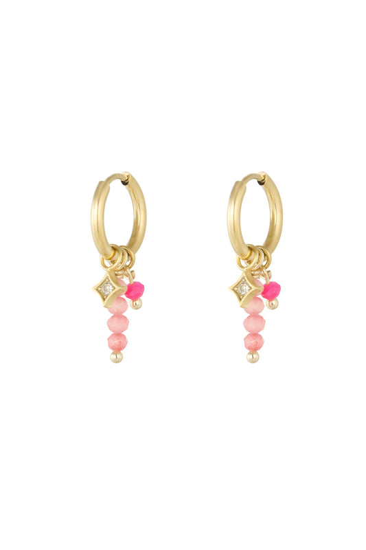 Summer Madness Earrings - Pink Gold