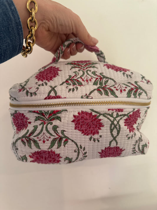 The Carryall Vanity - Pink Flowers