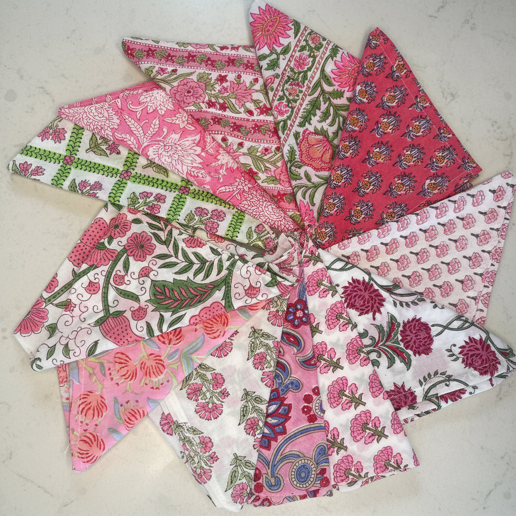 Soft Bloom Napkin Collection - Pink