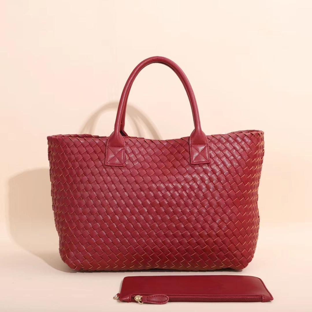 The Weavey Tote - Plum