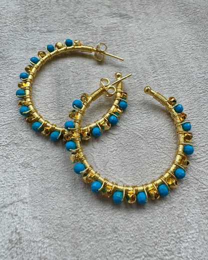Turquoise Hoop Earrings