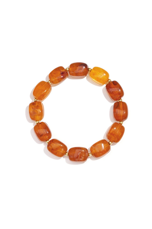 Autumn Bead Bracelet -  Amber
