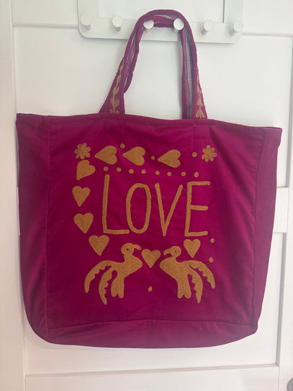 LOVE Tote Bag - Pink