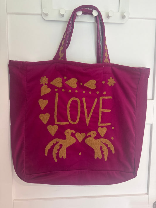 LOVE Tote Bag - Pink