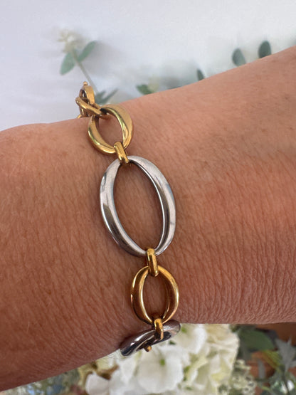 Two Tone Bracelet - Gold & Silver