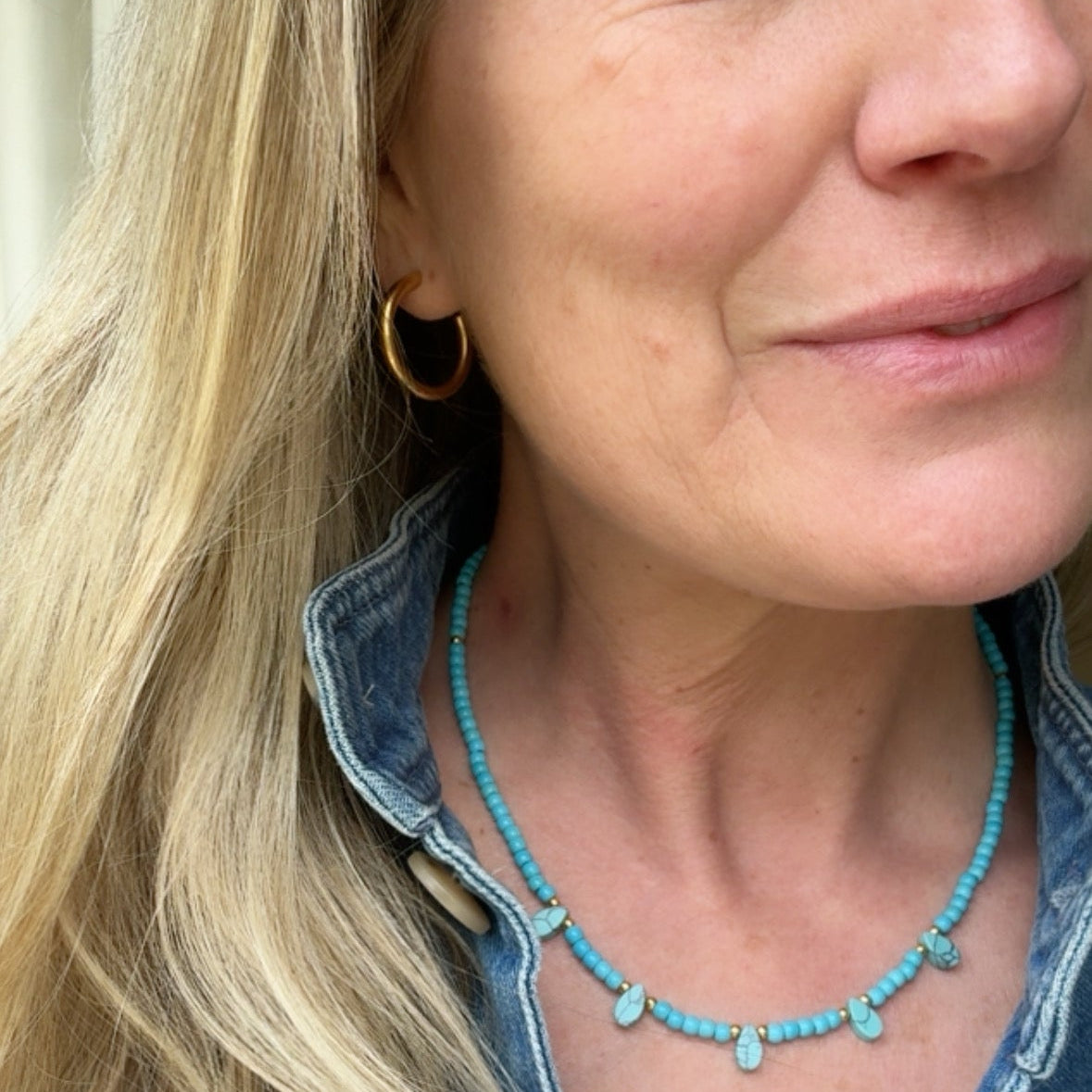 Very Pretty Stone Droplet Necklaces - Multiple Colours