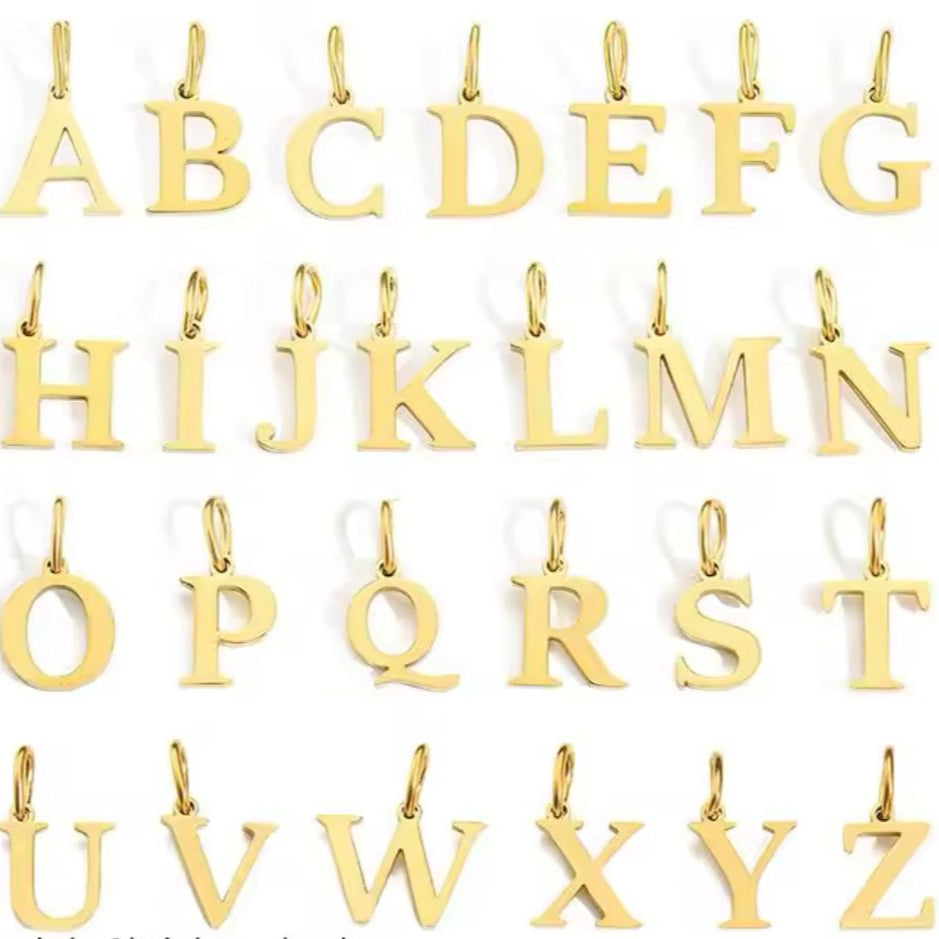 Initial Letter Charms – Gold