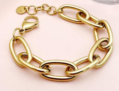 Chunky Link Chain Bracelet - Gold