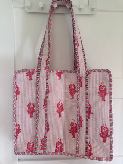 Cotton Tote Bag - The Lobster Bag - PRE ORDER DELIVERY WEEK 16TH MARCH