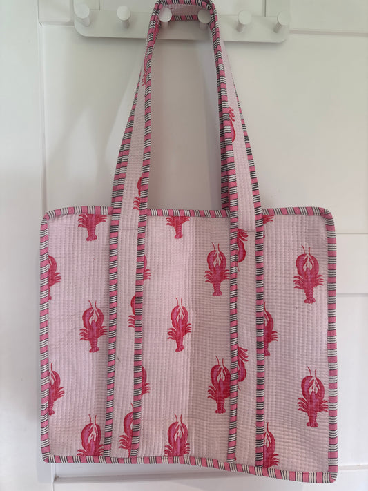 Cotton Tote Bag - The Lobster Bag - PRE ORDER DELIVERY WEEK 16TH MARCH