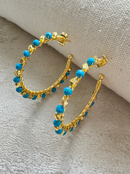 Turquoise Hoop Earrings