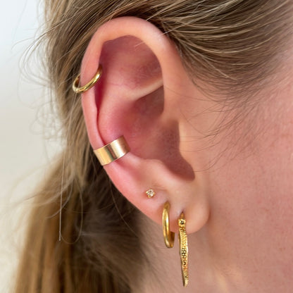 Plain Ear Cuff Set Of 3 - Gold