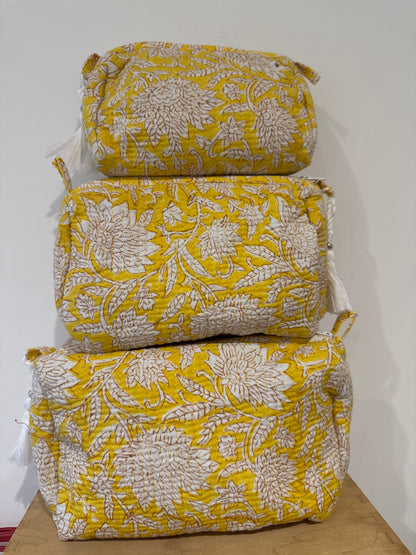 Wash Bag SETS OF 3 - Lemon SECOND QUALITY £23 Set