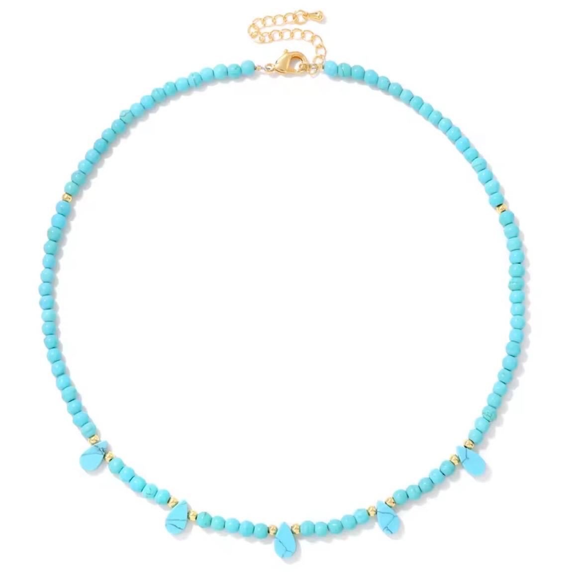 Very Pretty Stone Droplet Necklaces - Multiple Colours