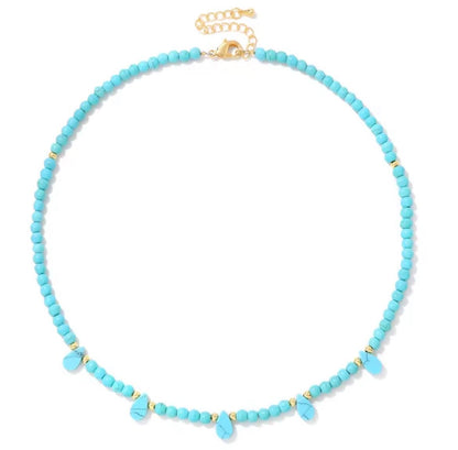 Very Pretty Stone Droplet Necklaces - Multiple Colours