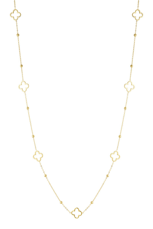 Long Clover Chain - Gold