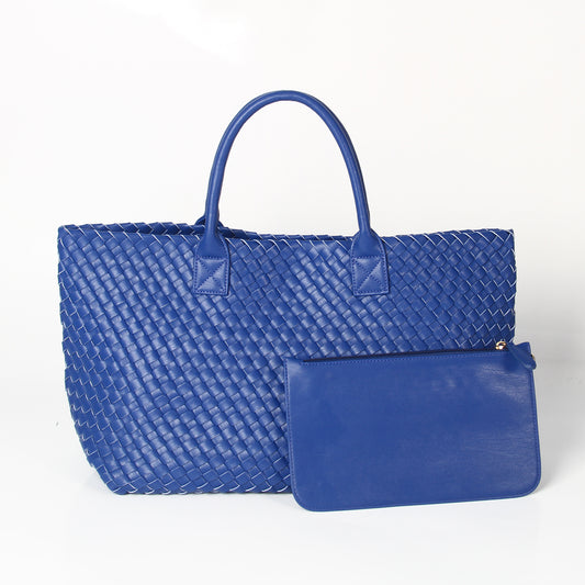 The Weavey Tote - Sapphire