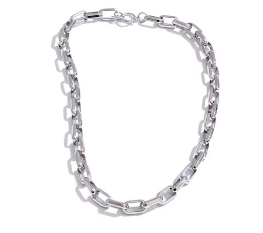 Chunky All Day Link Necklace - Silver